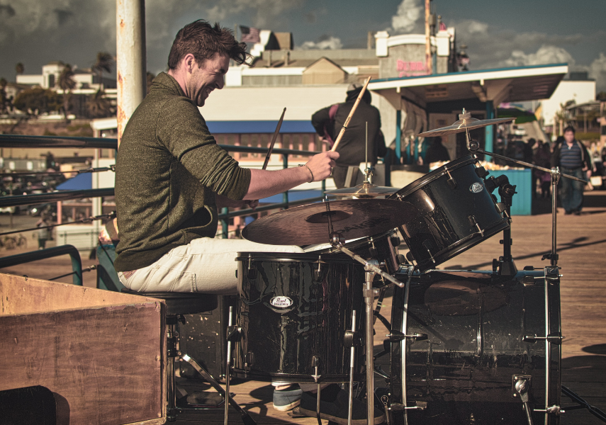 Drum Instructor and Student